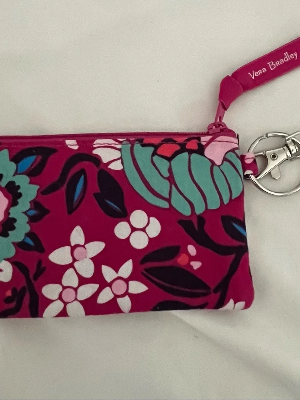 Vera Bradley Pink Floral Quilted Crossbody Bag with wallet, pill holder ,and ID